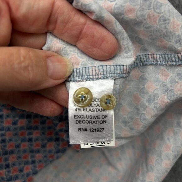 Johnnie-O Lake Avin Button Up Short Sleeve Knit Shirt Men's Sz Small Gray Pink - Picture 3 of 9